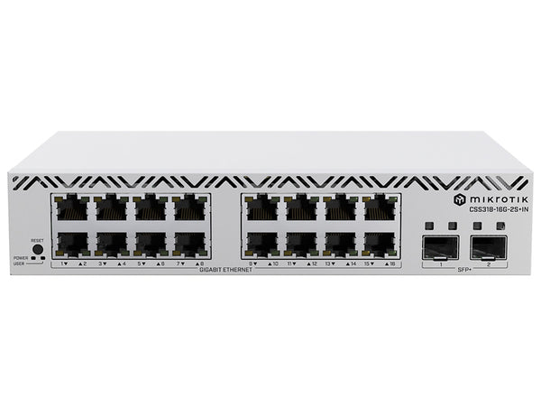 MikroTik SWoS Cloud Smart Switch 16 Port Gigabit 2 SFP+ | CSS318-16G-2S+IN