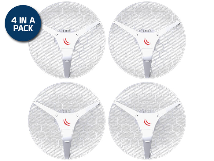 MikroTik LHG XL HP5 27dBi PtP CPE 4 Pack - RB-LHGHP5XL4