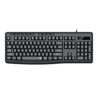 Redragon BK-7366 Full-size Ergonomic Wired Membrane Office Keyboard - Black-RD-BK-7366