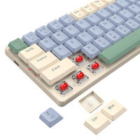 Redragon BS8772 Wireless Keyboard and Mouse Combo - Cream/Blue-RD-BS-8772CB
