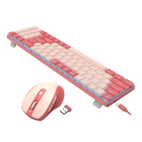 Redragon BS8772 Wireless Keyboard and Mouse Combo - Red/Pink-RD-BS-8772RP