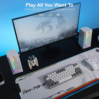 Redragon GS20W ANVIL 3W 2.0 RGB Stereo Desktop PC Speakers - White-RD-GS520W