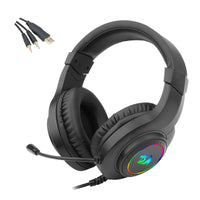 REDRAGON Over-Ear HYLAS Aux (Mic and Headset)|USB (Power Only)
RGB Gaming Headset - Black-RD-H260RGB