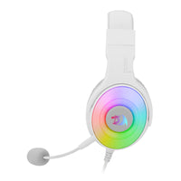 REDRAGON Over-Ear PANDORA USB (Power Only)|Aux (Mic and Headset) RGB Gaming Headset - White-RD-H350W-RGB-1