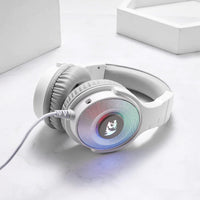 REDRAGON Over-Ear PANDORA USB (Power Only)|Aux (Mic and Headset) RGB Gaming Headset - White-RD-H350W-RGB-1