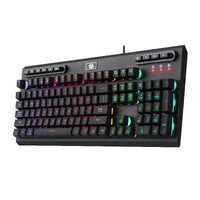 Redragon Aditya RGB Membrane Gaming Keyboard - Black, Wired USB, 104 Keys