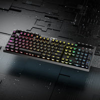 Redragon Aditya RGB Membrane Gaming Keyboard - Black, Wired USB, 104 Keys