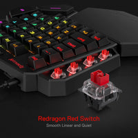 REDRAGON Diti Elite Pro One-Handed RGB Wireless Mechanical Gaming Keyboard - Black-RD-K585RGB-PRO