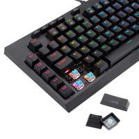 Redragon K588 RGB Pro BROADSWORD TKL Mechanical Wired Gaming Keyboard - Black-RD-K588RGB