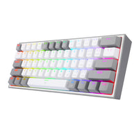 Redragon K617 FIZZ 60% Wired RGB Gaming Keyboard - White/Grey-RD-K617-RGB-WG