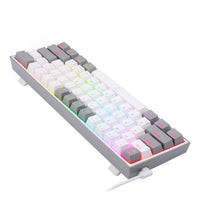 Redragon K617 FIZZ 60% Wired RGB Gaming Keyboard - White/Grey-RD-K617-RGB-WG