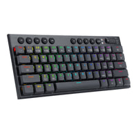 REDRAGON Horus Mini 61Key Red Switch RGB Low Profile Gaming Mechanical Keyboard - Black-RD-K632-RGB