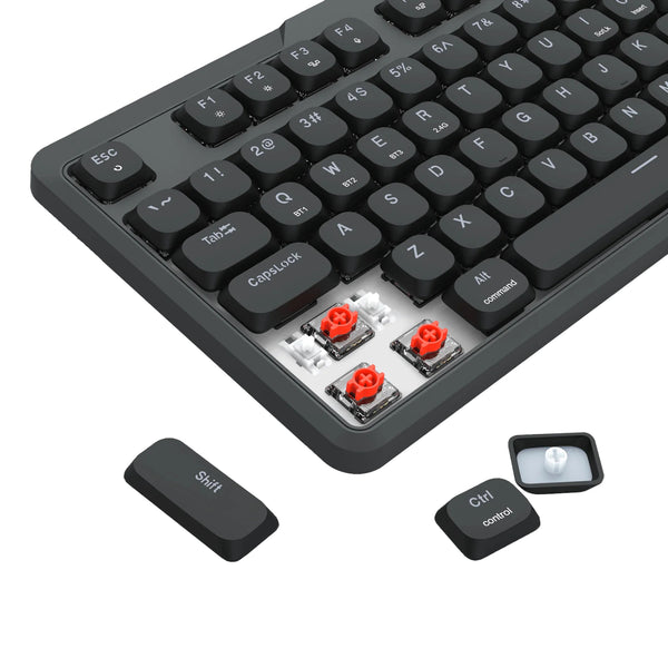 Redragon AETHER K706 PRO Wireless Mechanical Keyboard (75% Layout, Tri-Mode, Gasket Mount, Low-Profile Red Switches)