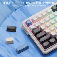 Redragon K719WGB GALATIN RGB PRO Full sized Wireless Gaming Keyboard - White-RD-K719WGB-RGB-PRO