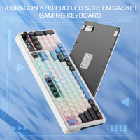 Redragon K719WGB GALATIN RGB PRO Full sized Wireless Gaming Keyboard - White-RD-K719WGB-RGB-PRO
