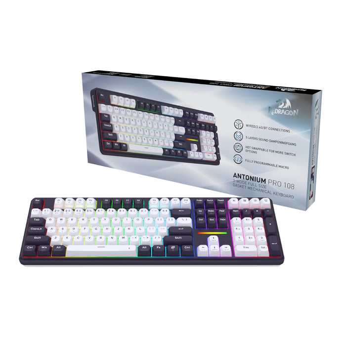 Redragon K745 Pro ANTONIUM Full-size Mechanical Gaming Keyboard-RD-K745WB-RGB-PRO