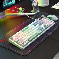 Redragon WYVERN K761 Pro Full-size RGB Wireless Mechanical Gaming Keyboard - White/Green-RD-K761WG-RGB-PRO