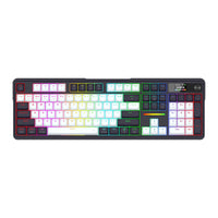 Redragon K762WB-RGB-PRO LCD Full-size Gasket Mechanical Keyboard - Black-RD-K762WB-RGB-PRO