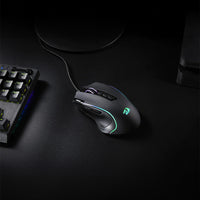 REDRAGON PREDATOR 4000DPI RGB Ergo Gaming Mouse - Black-RD-M612-RGB