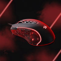 REDRAGON PREDATOR 4000DPI RGB Ergo Gaming Mouse - Black-RD-M612-RGB