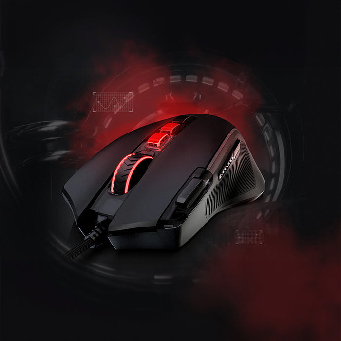 REDRAGON PREDATOR 4000DPI RGB Ergo Gaming Mouse - Black-RD-M612-RGB