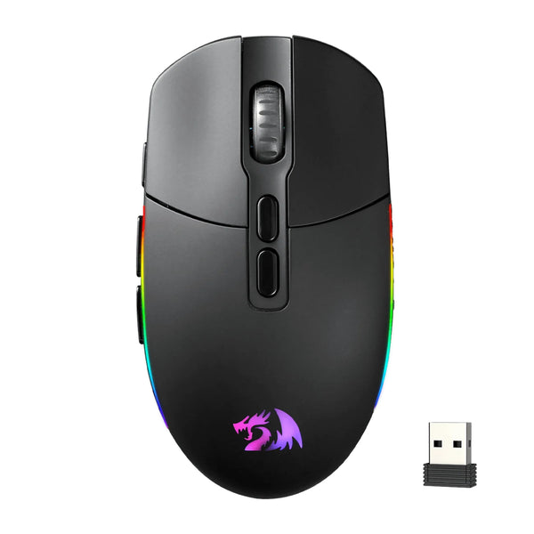 Redragon M719 Pro INVADER 10000DPI 2.4GHz Wireless Gaming Mouse - Black-RD-M719RGB-PRO
