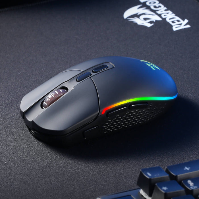 Redragon M719 Pro INVADER 10000DPI 2.4GHz Wireless Gaming Mouse - Black-RD-M719RGB-PRO