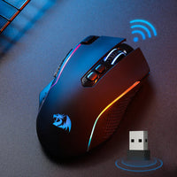 REDRAGON Taipan Pro 10000DPI RGB Wireless Gaming Mouse - Black-RD-M810RGB-PRO