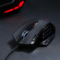 REDRAGON IMPACT 12400DPI MMO Gaming Mouse - Black-RD-M908