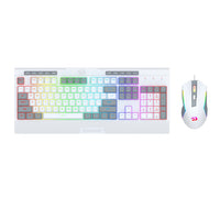 Redragon S151 Wired RGB Gaming Keyboard and Mouse Combo - White and Grey-RD-S151W Redragon