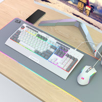 Redragon S151 Wired RGB Gaming Keyboard and Mouse Combo - White and Grey-RD-S151W Redragon
