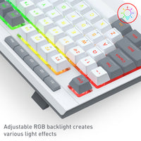 Redragon S151 Wired RGB Gaming Keyboard and Mouse Combo - White and Grey-RD-S151W Redragon