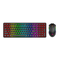 Redragon S162 RGB 3-Mode Wireless Mechanical Gaming Keyboard and Mouse Combo - Black-RD-S162