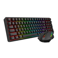Redragon S162 RGB 3-Mode Wireless Mechanical Gaming Keyboard and Mouse Combo - Black-RD-S162