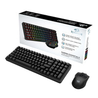 Redragon S162 RGB 3-Mode Wireless Mechanical Gaming Keyboard and Mouse Combo - Black-RD-S162