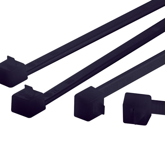 Black Releasable Cable Ties 350mm x 4.6mm - Heavy Duty Zip Ties, Electrical Wire Organizers