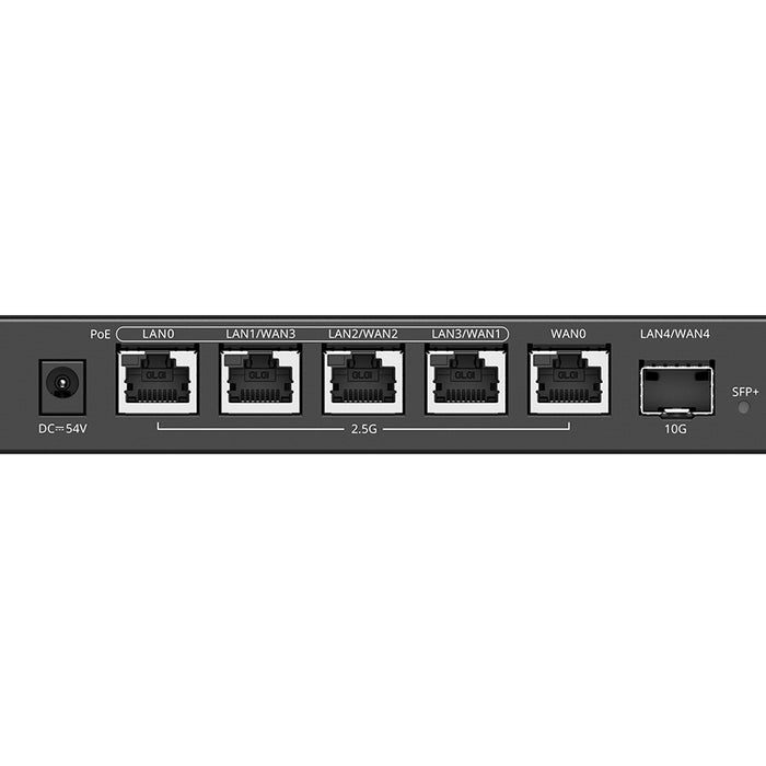 Reyee 5 Port 2.5G Multi-WAN 4 PoE 110W 400 User Cloud Router - RG-EG406XSP