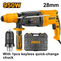 INGCO RGH9528-2 Rotary Hammer Drill 950W - Powerful Hammer Drill with Accessories