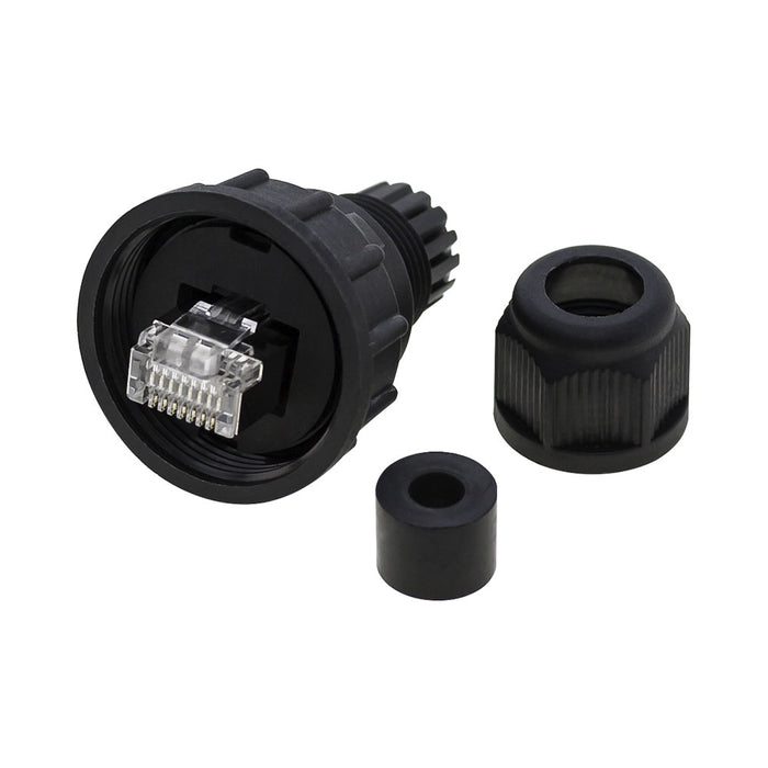 WATERPROOF RJ45 CONNECTOR D-SIZE INSTALLABLE PLUG - WAT-RJ45D-P108SA