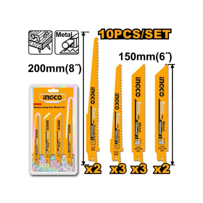 INGCO ACC RECIPROCATING BLADE METAL 10PCS RSB1001