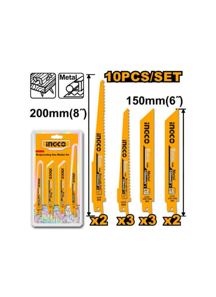 INGCO ACC RECIPROCATING BLADE METAL 10PCS RSB1001