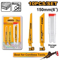 INGCO ACC RECIPROCATING BLADE METAL & WOOD 10PCS RSB1002