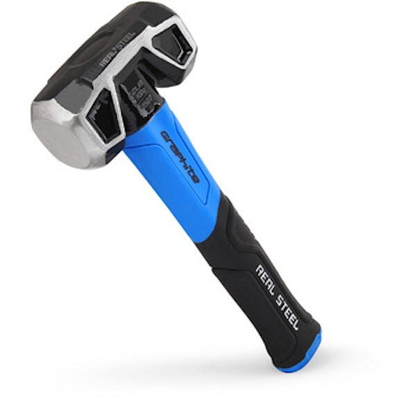 Real Steel 2LB Sledge Hammer with Graphite Handle - 900G Cross Strike Hammer