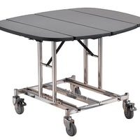 TIGER Room Service Trolley ROYAL RST1002 - Folding Table on Wheels, 1200x980x750mm, Chrome Frame, for Hotels & Catering