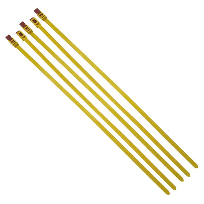 Yellow Releasable Cable Ties 752x13mm Speedy Tie - Heavy Duty Zip Ties for Organizing and Securing Cables and Items