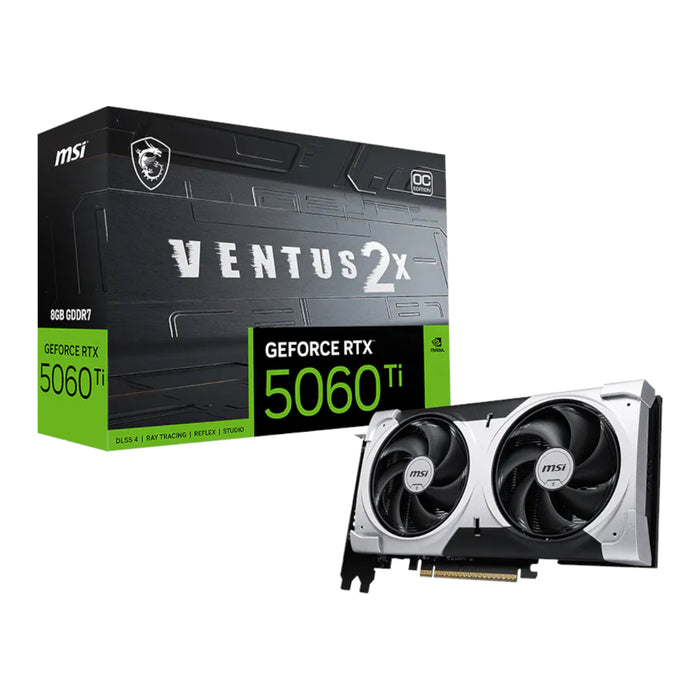 MSI Nvidia GeForce RTX 5060TI VENTUS 2X OC PLUS 8GB Graphics Card-RTX5060TIVENTUS2XOCPLU