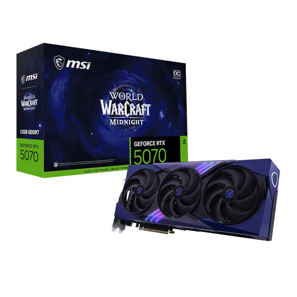 MSI GeForce RTX 5070 12GB World of Warcraft MIDNIGHT VOID EDITION OC Graphics Card-RTX5070WOWMIDVOIDOC12GB