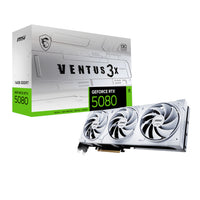 MSI GeForce RTX 5080 VENTUS 3X OC 16GB GDDR7 Graphics Card - White-RTX5080VENTUS3XOC16GBWH