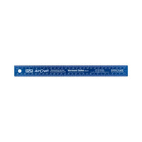 300MM CORK BACKED STAINLESS STEEL RULER RED
