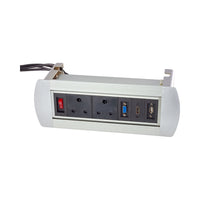POPUP DESK (2XPWR, 1XUSB,1XVGA,1XHDMI,W SW)SILVER - NET-DMS-706